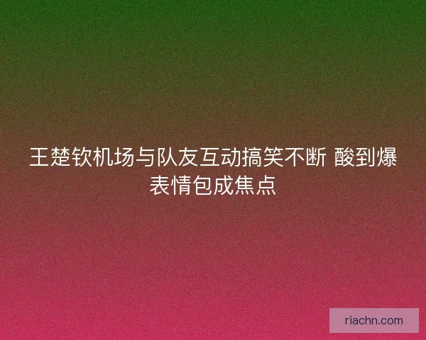 王楚钦机场与队友互动搞笑不断 酸到爆表情包成焦点